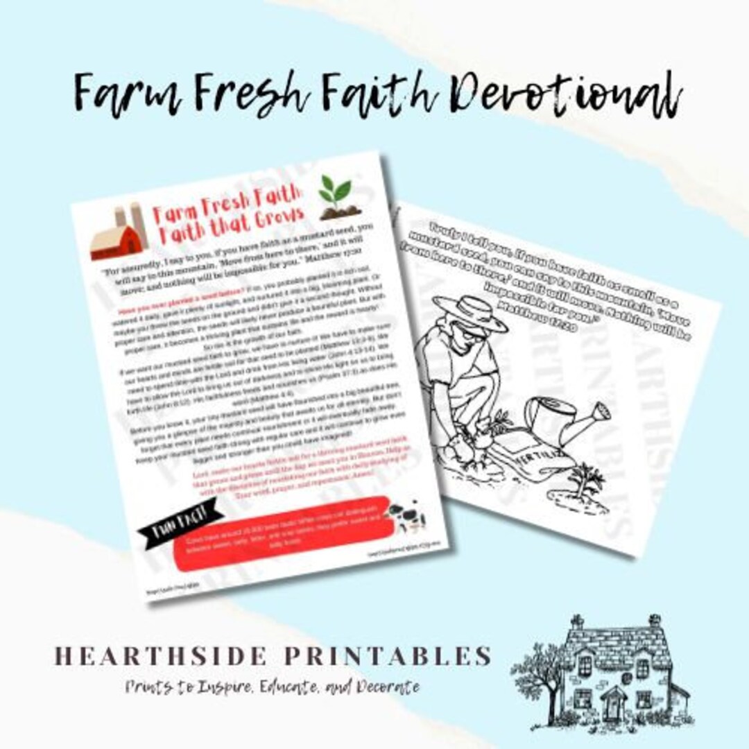 Farm Fresh Faith Family Devotional Printable Homeschool Printables