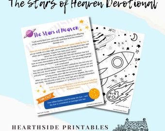 Meditazione stampabile per la famiglia "Le stelle del cielo" - Studio biblico per l'istruzione parentale (PDF)