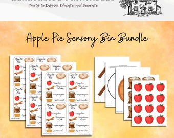 Apple Pie Sensory Bin Bundle - Preschool, Homeschool, Sensory Play, Early Education