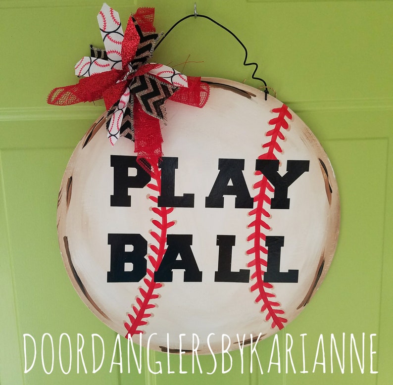 Circle Sports Door Hanger Choose Any Sport Baseball Etsy