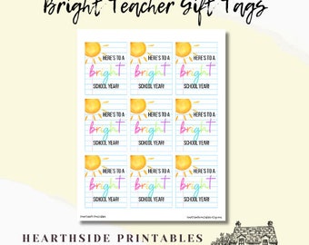 Back to School Printable Gift Tags for Teachers - Etsy