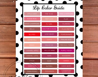 Lipsense Color Chart 2017