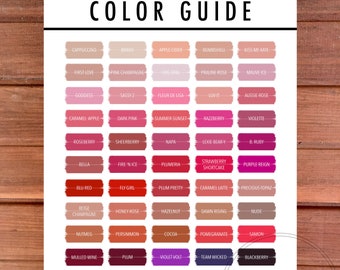 Lipsense Color Chart 2018