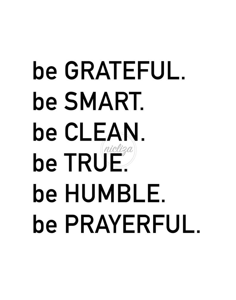 Beatitudes Print, Black and White, Poster, Minimalist Print, Printable ...