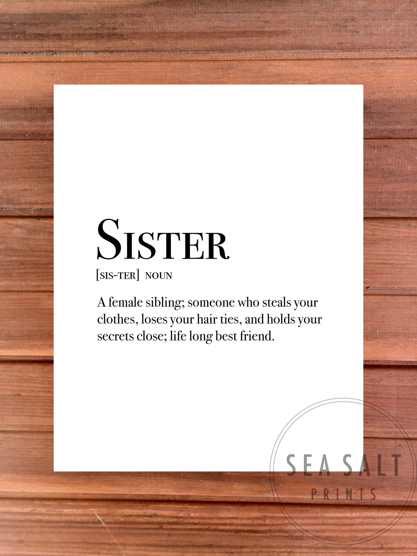 Sister Print Sister Definition Print Black And White Etsy sister-print-sister-definition-print-black-and-white-etsy