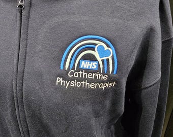 NHS Personalised Fleece | Embroidered Nurse Jacket | Custom Healthcare Uniform