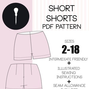 Shorts sewing pattern PDF.