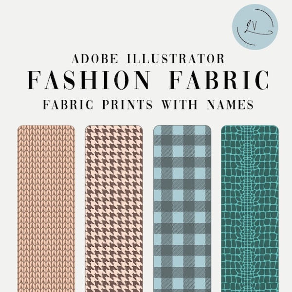 Fabric swatch library for Adobe Illustrator (114 pack).