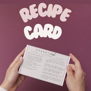 Modern Recipe Card Template customize with Canva.