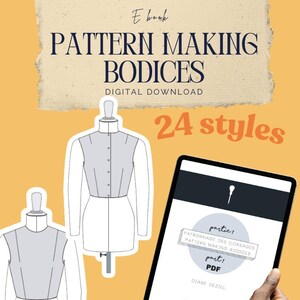 Pattern Making Bodices PDF Vol. 1 | 24 Bodice Styles | Bilingual Fashion Design Guide | Instant download