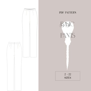 Classic Pants PDF sewing pattern.
