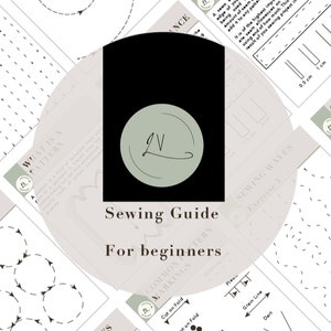 Peut inclure: Un guide de couture pour débutants avec des illustrations de motifs, de formes et de marquages de couture courants. Le guide comprend des instructions sur la façon de coudre des vagues, des lignes droites et des pinces. Il explique également l'importance de la marge de couture et comment l'utiliser.