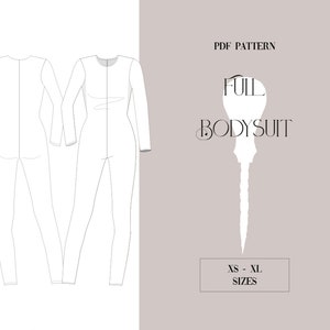 Full Bodysuit PDF sewing pattern.