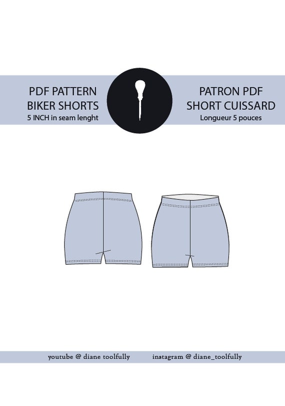 Biker Shorts Pattern PDF. Etsy
