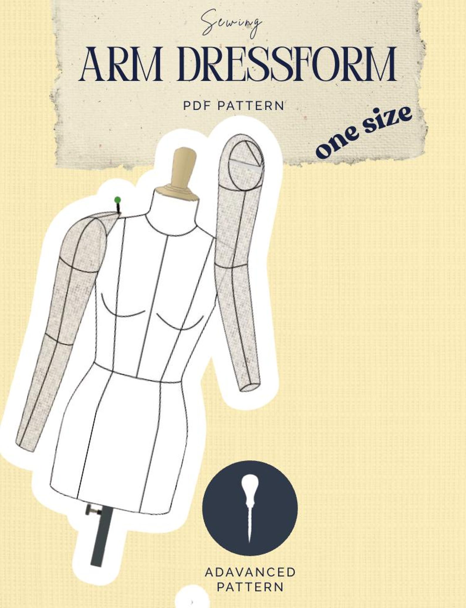 Dress Form Arm Sewing Pattern PDF | Mannequin Arm Pattern | Draping ...