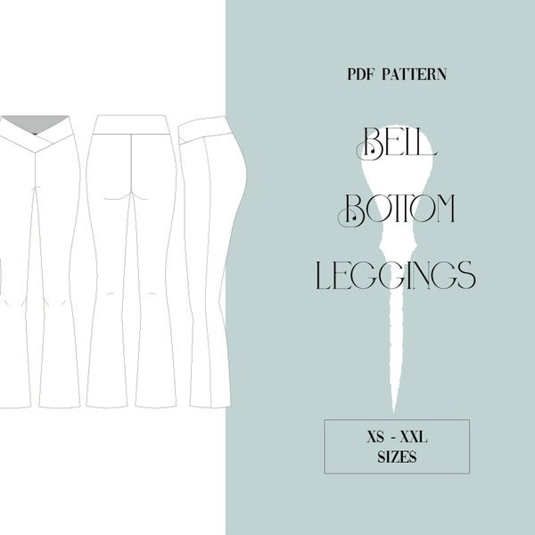 Bell bottom leggings PDF Pattern.