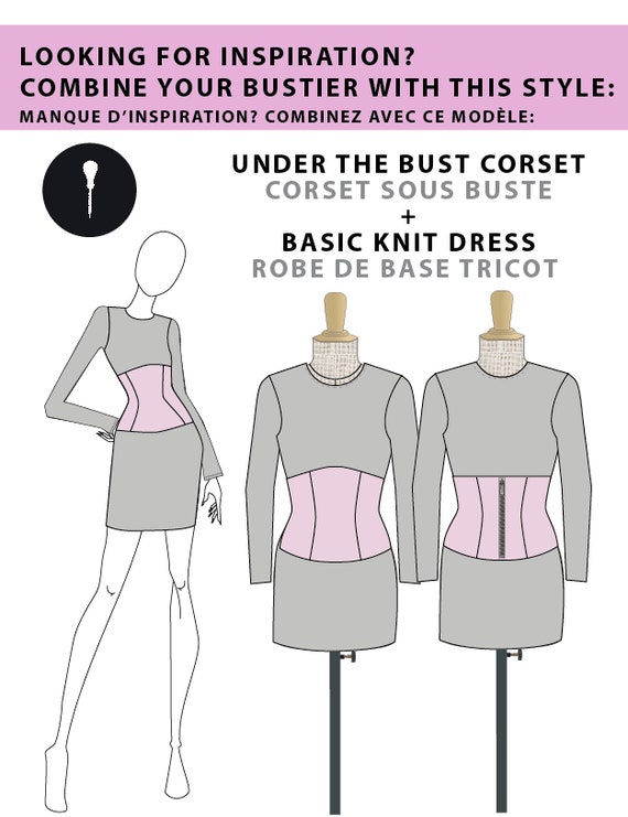 Patron PDF bajo Bust Corset. Etsy Mexico