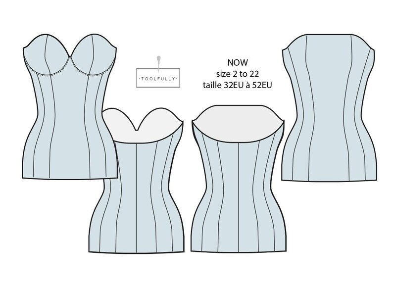 Patrons de 2 bustiers en PDF. Etsy