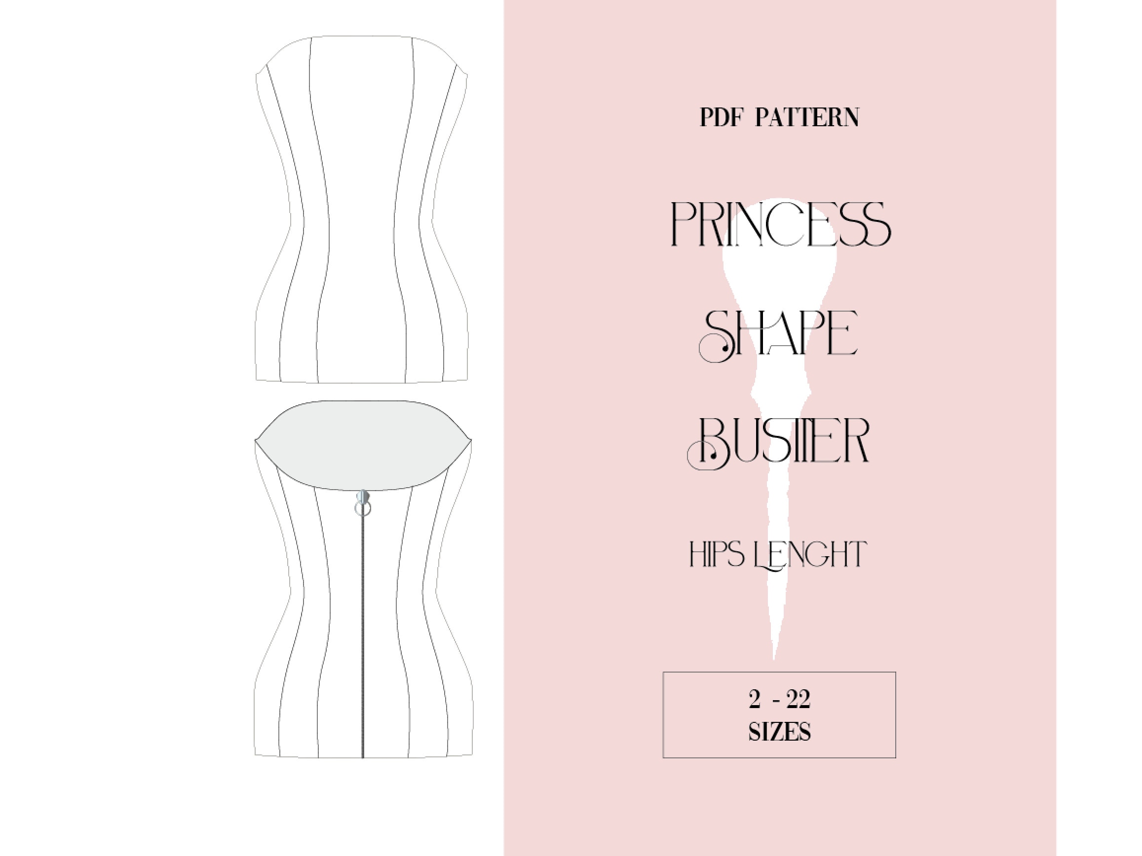 Patron bustier decoupe Princesse PDF pattern princess cut bustier. Etsy France