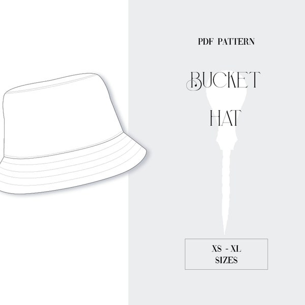 Bucket hat PDF pattern.