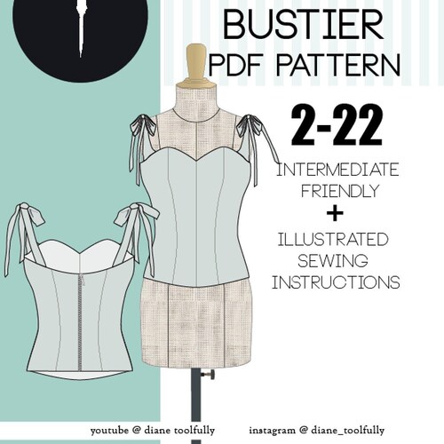 Patron Bustier Coeur PDF. - Etsy