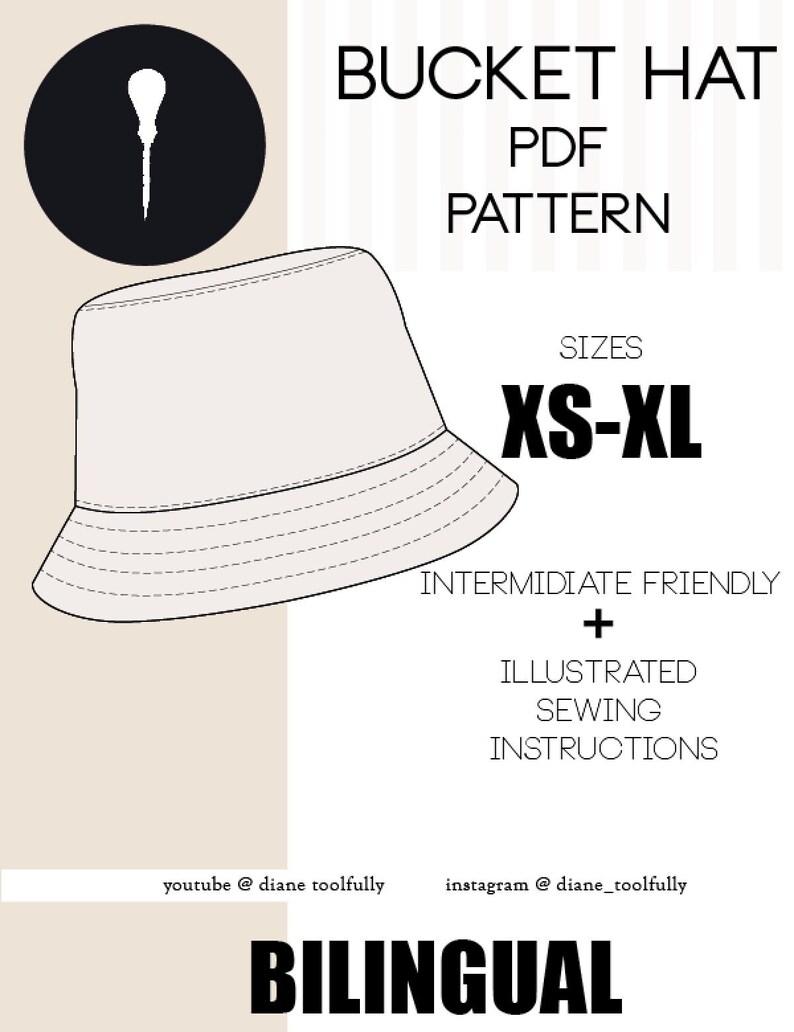 Bucket Hat PDF Pattern. Etsy