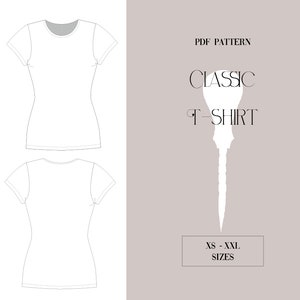 T-shirt PDF sewing pattern.