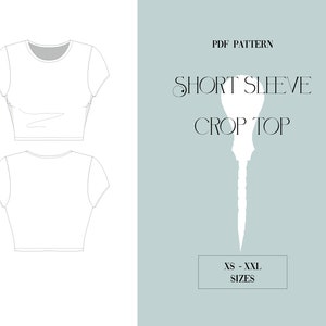 Crop top PDF sewing pattern.