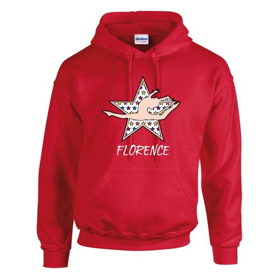red sweatshirt with white stars
