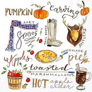 Decoupage napkins Fall is in the Air! (2 napkins)