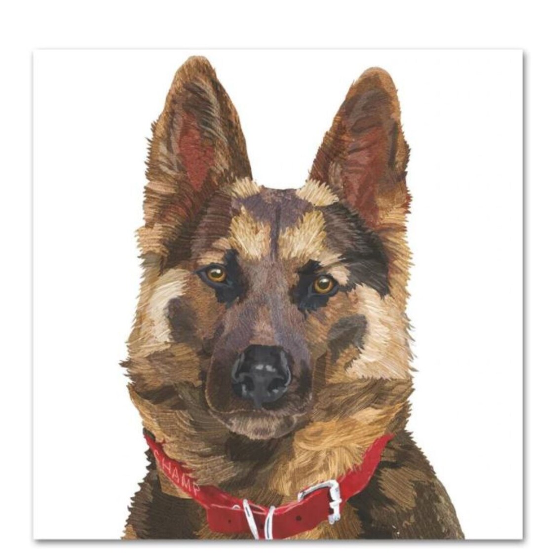 Decoupage Napkins German Shepherd 2 Napkins Etsy