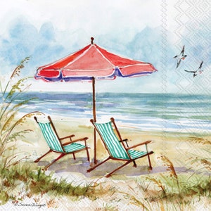 Decoupage Napkins Beach Chairs (2 napkins)