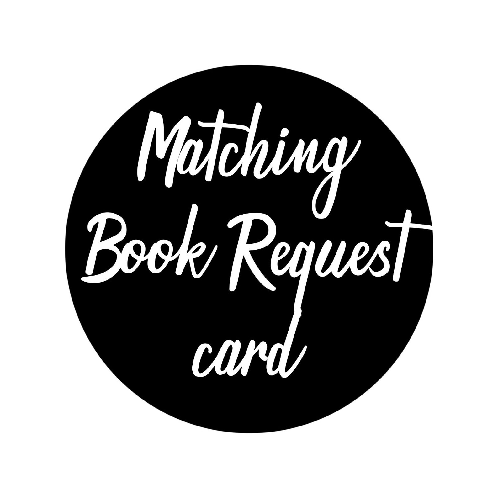 Matching Book Request Card For Your Invitation Etsy