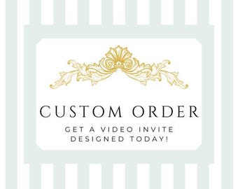 Get a custom Video invitation made today! Custom invitation, Custom invite, Custom invitation Editable Through Canva!