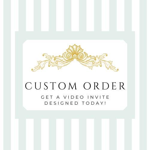 Get a custom Video invitation made today! Custom invitation, Custom invite, Custom invitation Editable Through Canva!