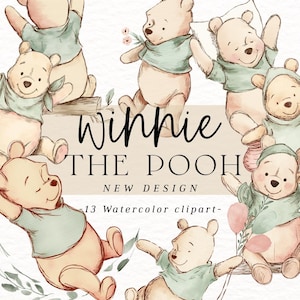 Winnie de Poeh-clipart, Winnie hunny pot clipart, Winnie classic Pooh, Winnie png, Winnie Pooh scrapbooking, Winnie png design-6