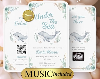 Inbjudan till babyshower under havet: Nautiskt havstema (digital nedladdning)-3