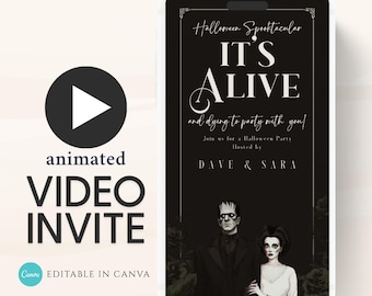 Halloween Costume Party Video Invitation: It's Alive Theme (Digital Download
