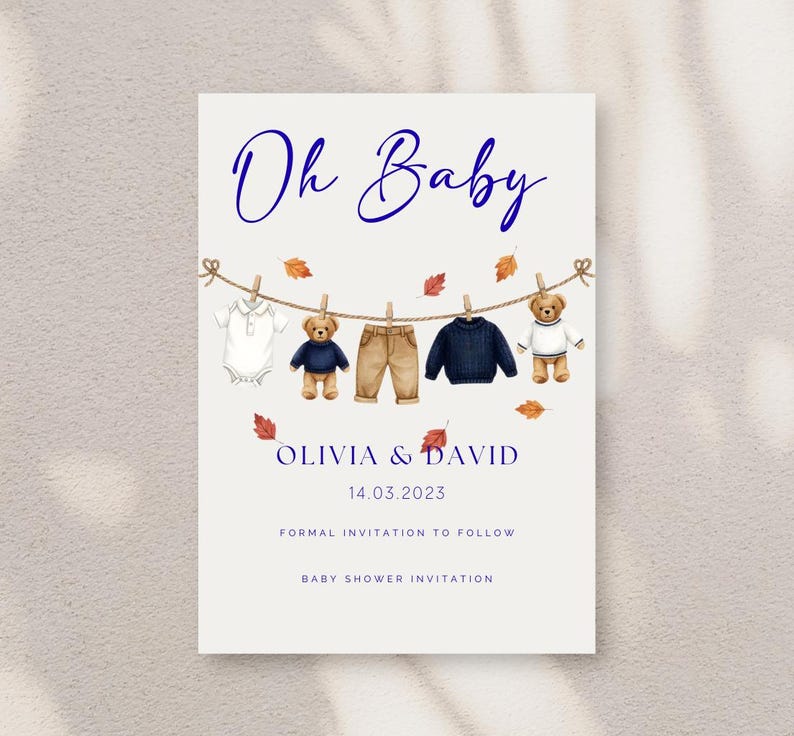 Polo Teddy Bear Baby Clothes Clipart: Watercolor Clothesline (PNG Image ...