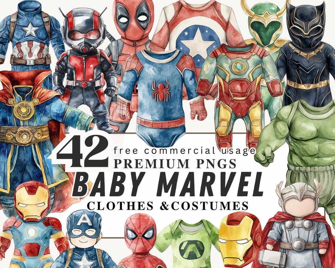 Marvel Baby Clipart, Super Hero Png, Marvel Clothing, Baby Marvel Clipart,  Super Baby Clipart, Marvel Scrapbooking, Marvel Watercolor-