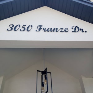 Script House Numbers & Street sign, Cursive Home Address sign