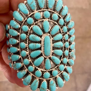 Cluster turquoise bracelet / cuff bracelets / bracelet / western jewelry / southwestern / multi stone bracelet / sterling silver bracelet /