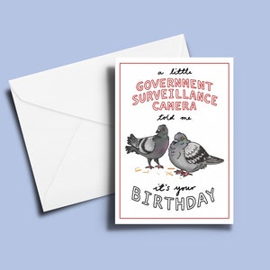 Pigeon Funny Birthday Card | Biodegradable Recycled Paper | Greetings Cards For Him For Her | A6