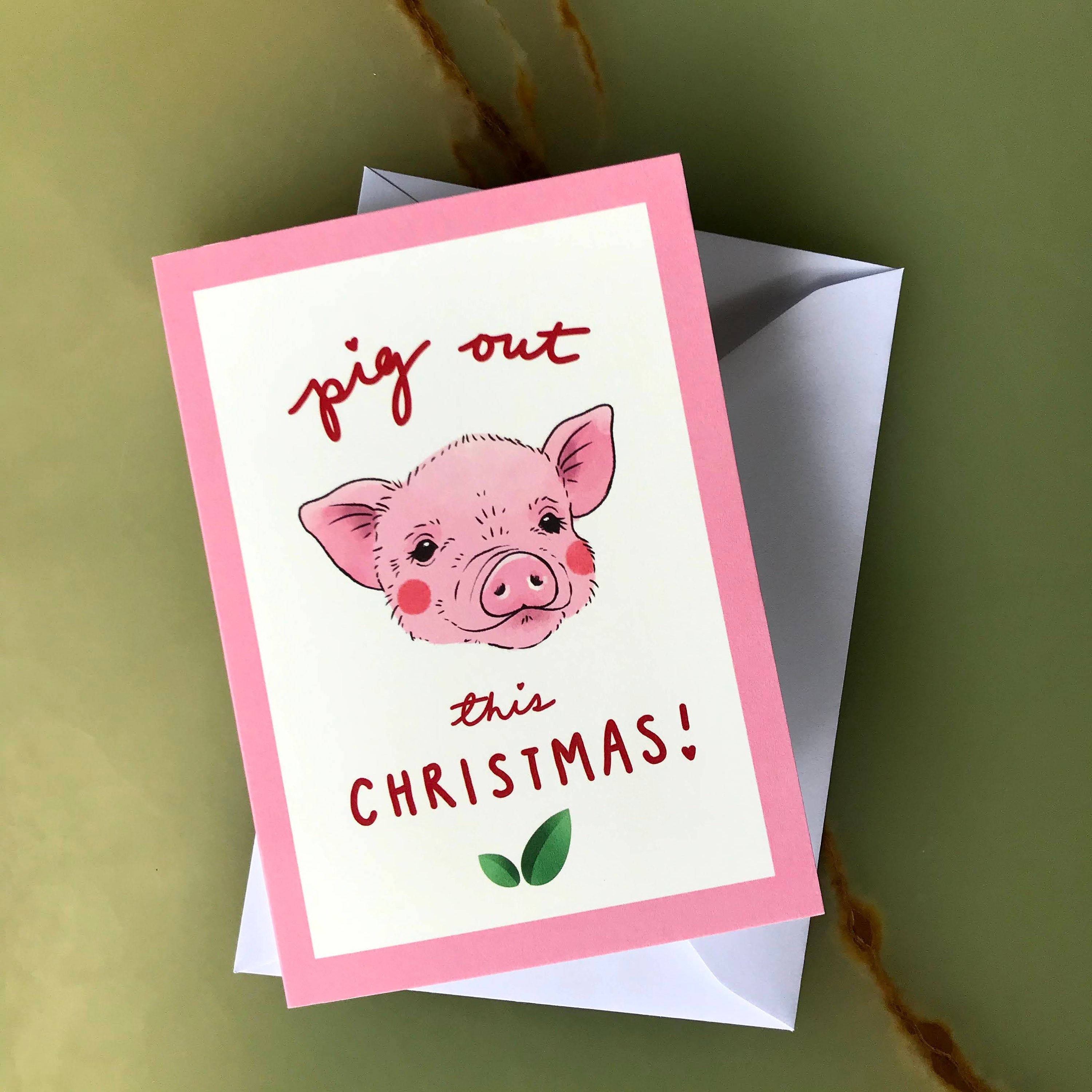 Compassionate Holiday Vegan PRINTABLE Vegan Holiday Vegan Art Chicken Digital Print Digital Print Pig Christmas Cow Holiday Card