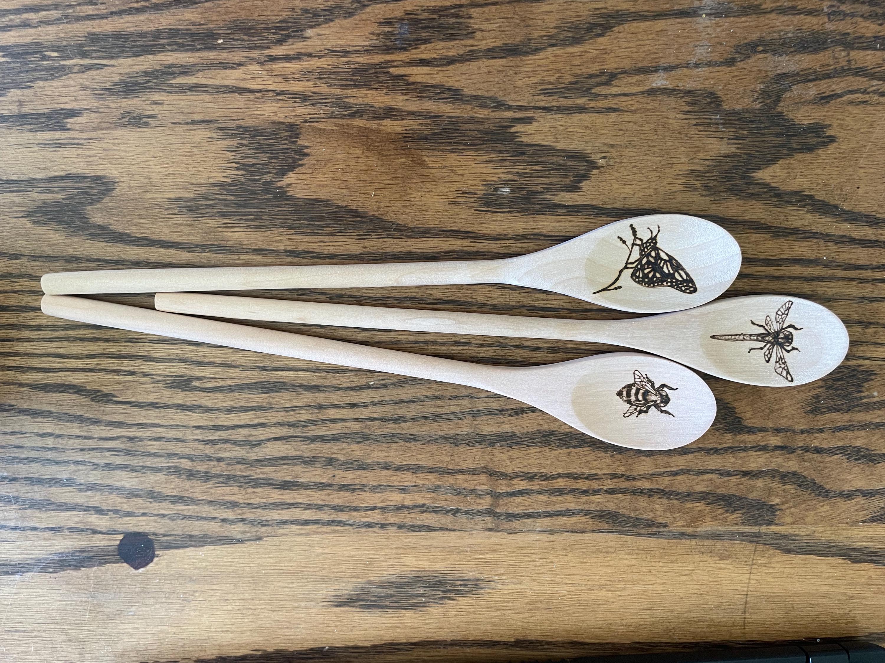 Butterfly, Dragonfly, and Bee Wooden Spoons - Etsy