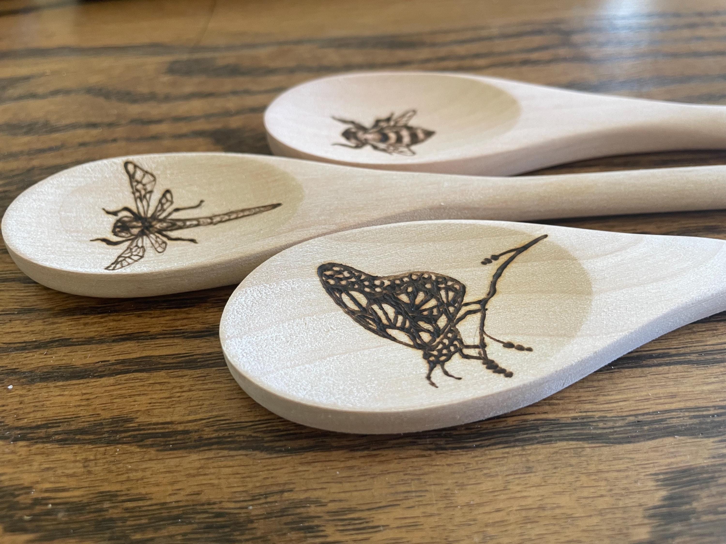 Butterfly, Dragonfly, and Bee Wooden Spoons - Etsy