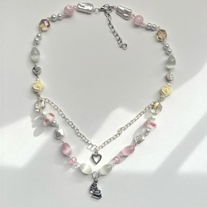 retro girl necklace