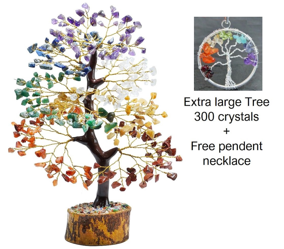 Seven Chakra Crystal Tree of Life / Crystals and Healing Stones for