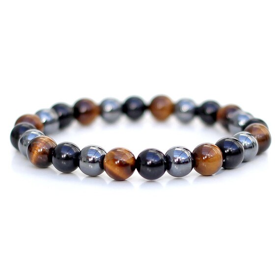 Tiger's Eye Bead Bracelet – RoseGold & Black Pty Ltd