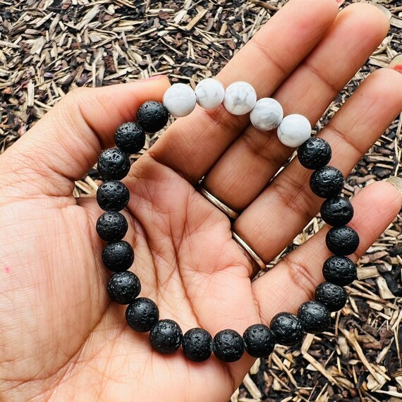 Mens Lava Rock Essential Oil Diffuser Bracelets For Women Natural